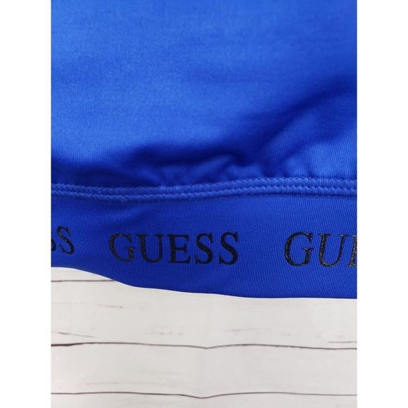 Guess Rubye Sherry Active Top Sports Bra in Macaw Blue Size S Small - Picture 7 of 8